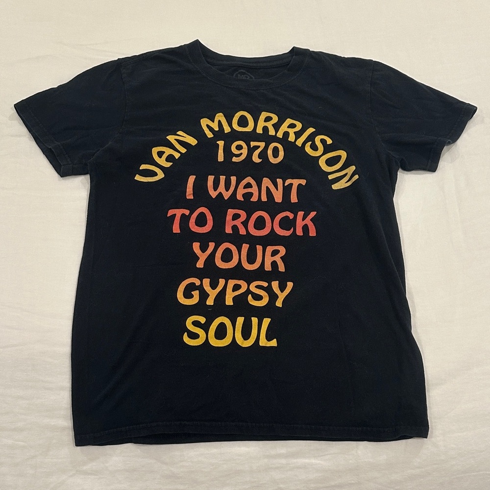 Junk Food Clothing Black Tee with Yellow and Red Print